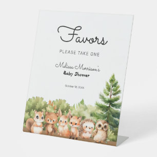 Signe De Table Woodland Baby Boy Shower Faveurs