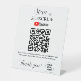Signe De Table YouTube Abonnez-vous au code QR Signal numérique