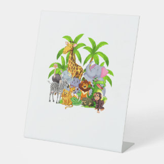 Signe De Table Zoo Animaux Safari Faune Fête Anniversaire A Day A