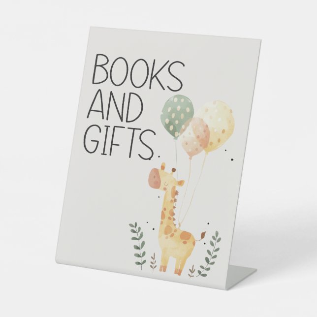 Signe De Table Zoo Safari Nursery Animaux Baby showers Livres Cad (Recto)