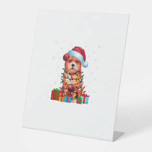 Signe De Table Zuchon Chien Moche Noël Éclairage Santa Hat Zuchon