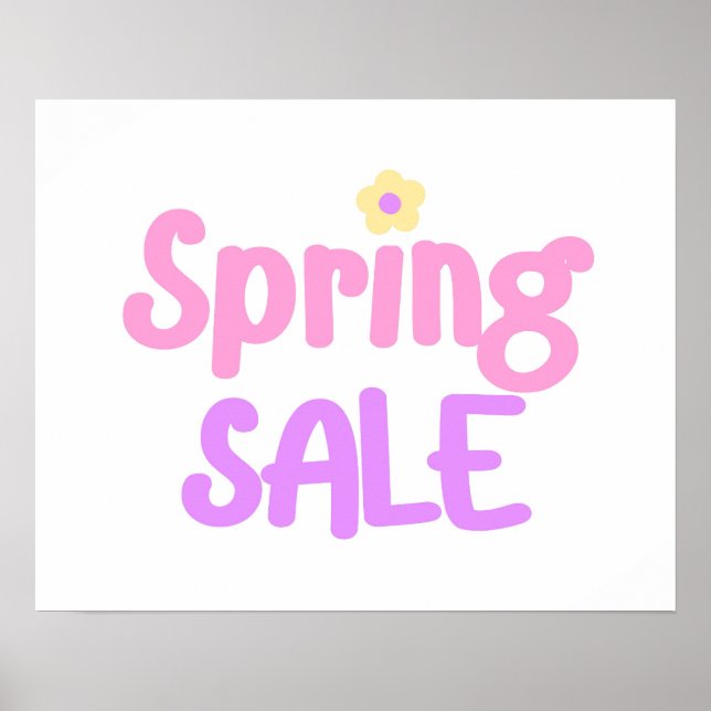 Signe de vente de printemps, affiche de boutique,  (Devant)