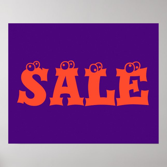 Signe de vente d'Halloween, affiche de vente d'Hal (Devant)