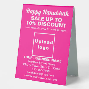 SIGNE DE VENTE D'Hanoukka D'AFFAIRES SUR LA TABLE