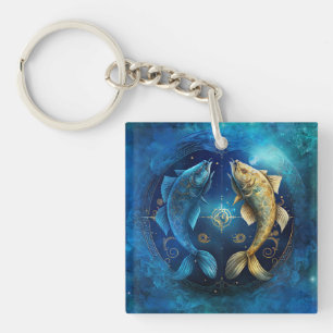 Signe de zodiaque Pisces Design d'aquarelle