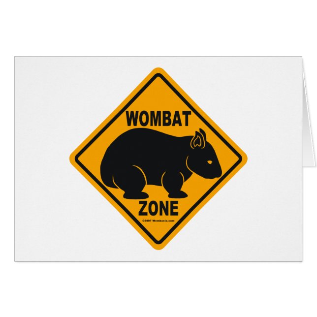 Signe de zone de wombat (Devant horizontal)