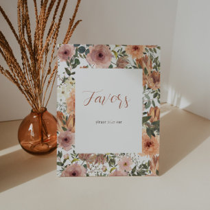 Signe des Faveurs Florales Roses et orange brûlées