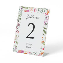 Signe d'événement_ Numéro de table