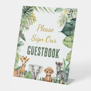 Signe du Baby shower Wild One Safari