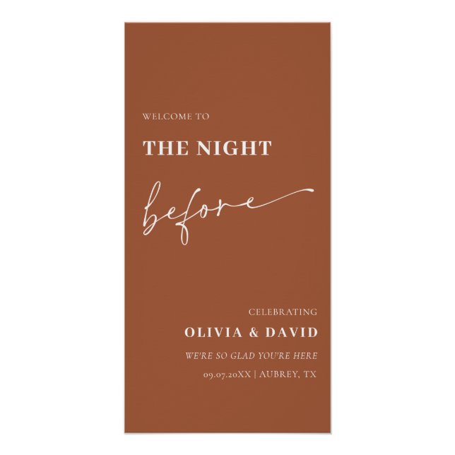Signe du dîner de répétition de la nuit avant la t (Devant)