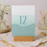 Signe du numéro de table du mariage des montagnes