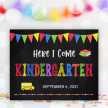 Signe du premier jour de l'école | Poster de jardi
