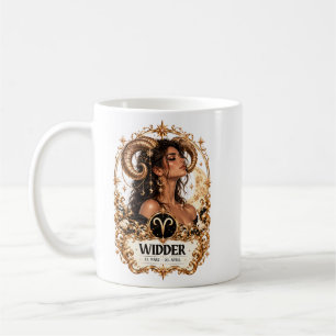 Signe du zodiaque Bélier - Édition Or / Tasse pour