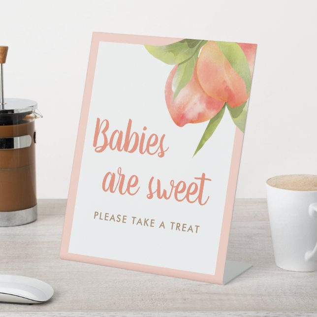 Signe Fille Petite Pêche Baby shower Faveurs (In SItu)
