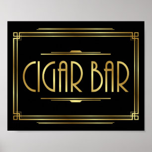 Signe Gatsby Art Déco BAR CIGAR Imprimer