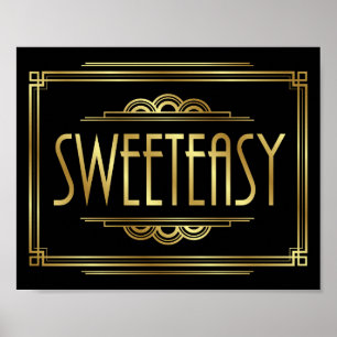 Signe Gatsby Art Déco SWEETEASS Imprimer