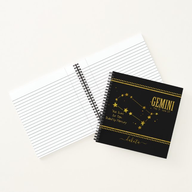 SIGNE Gemini Star Zodiac Carnet (Intérieur)