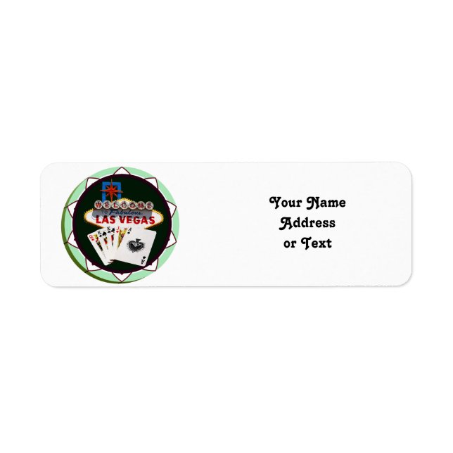 Signe Las Vegas & Cartes Poker Chip (Devant)