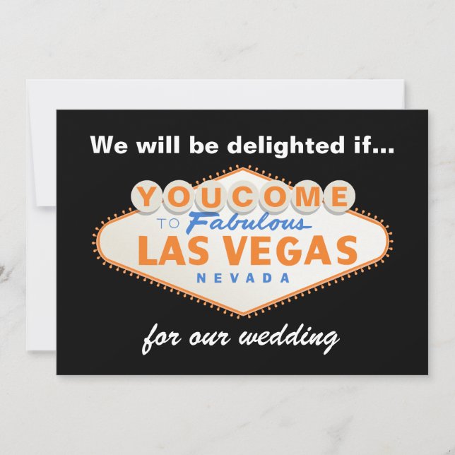 signe Las Vegas destination mariage invitation (Devant)