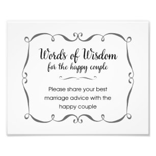 Signe Mariage de la sagesse Imprimer la photo
