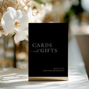 Signe Mariage simple Black & Gold Cartes & Cadeaux