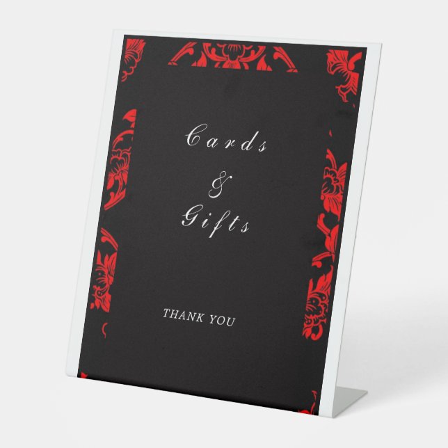 Signe Mariage victorien rouge et noir (Variation 2 (Recto)