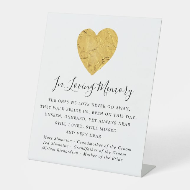 SIGNE Mémorial Mariage Gold Foil (Recto)