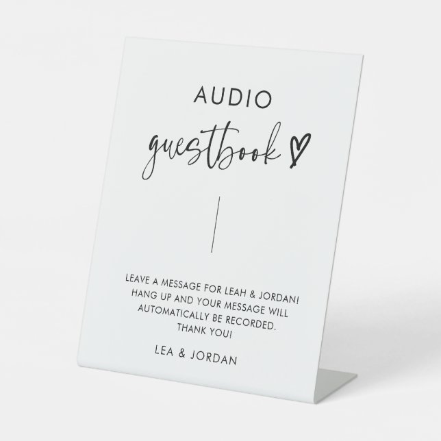 Signe minimaliste du Mariage audio Boho (Recto)