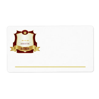 Signé par l'Auteur Bookplate, Red Gold