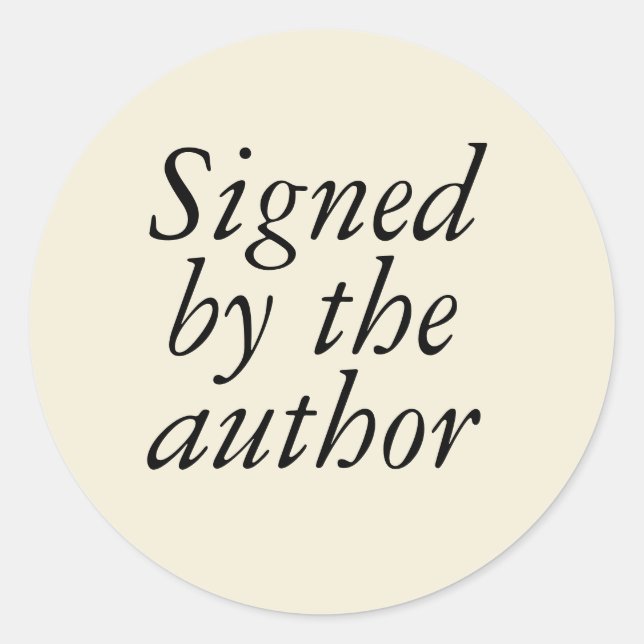 Signé par l'auteur Stickers (Devant)