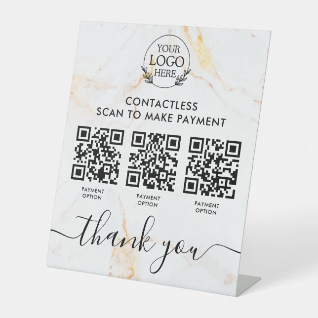 Signe Pedestal personnalisé avec paiement de code  (Recto)