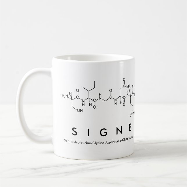 Signe peptide name mug (Left)