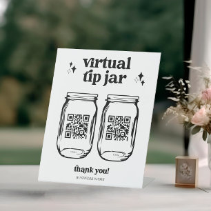 SIGNE POSTÉMATIQUE DU CODE QR Virtual Tip Jar
