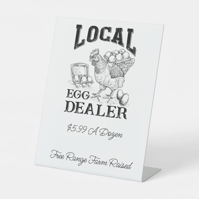 SIGNE POUSSIÈRE DU VENDEUR OEufs de poulet local (Recto)