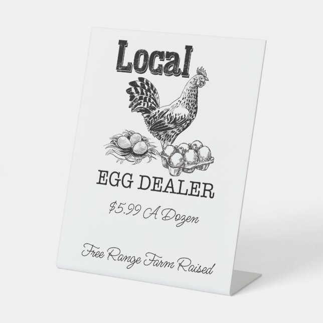 SIGNE POUSSIÈRE DU VENDEUR OEufs de poulet local (Recto)