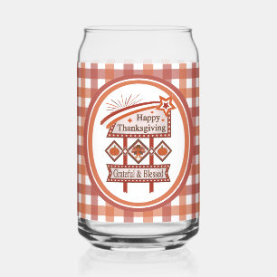 Signe rétro gracieux et béni du bon thanksgiving