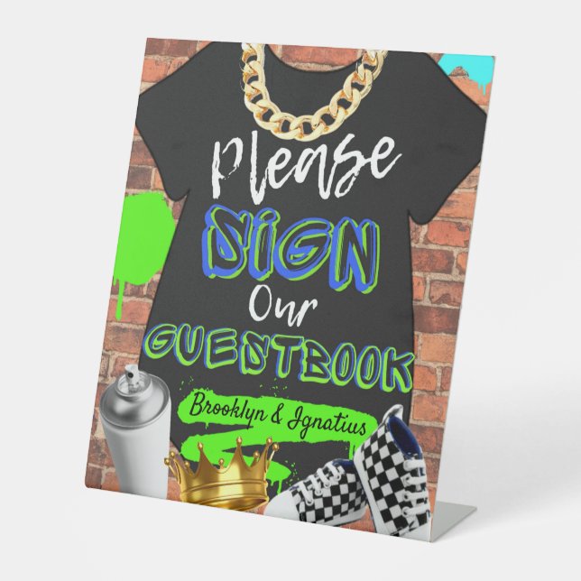 Signe urbain Hip hop rétro Notre livre d'or (Recto)