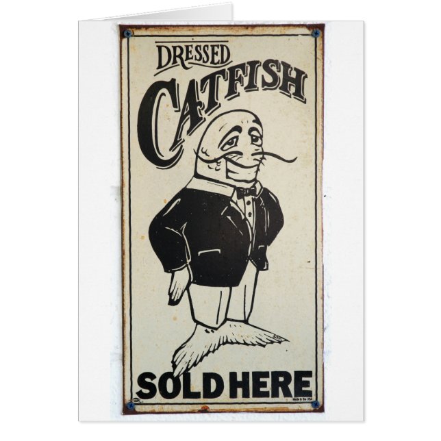 Signe vintage de poisson-chat (Devant)