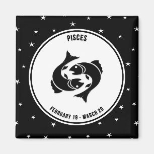 Signe zodiaque Pisces, Aimant noir et blanc