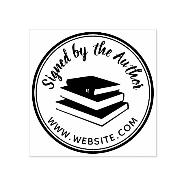 Signed by Author Book Marketing Writers Business Rubber Stamp (Imprint)