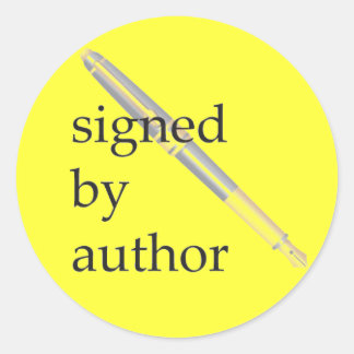 Signed by Author stickers - Customizable