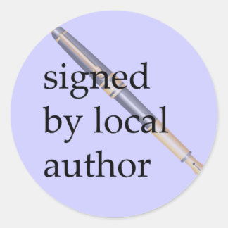 Signed by Local Author Classic Round Sticker