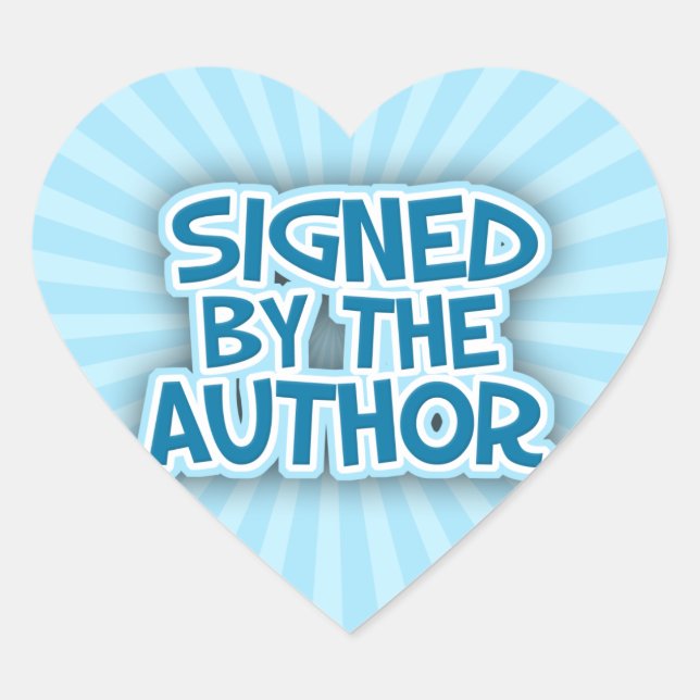 Signed By The Author Blue Stickers (Front)