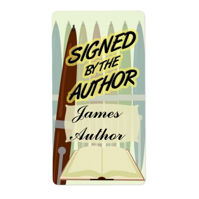 Signed by the Author Custom Labels (Front)