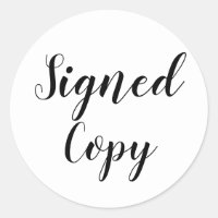 Signed Copy Author Writer