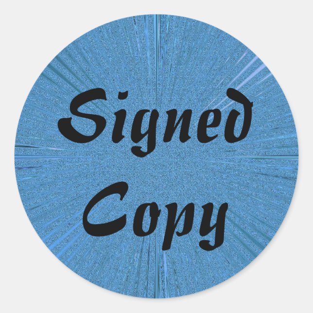 Signed Copy - Round Stickers (#1) (Front)
