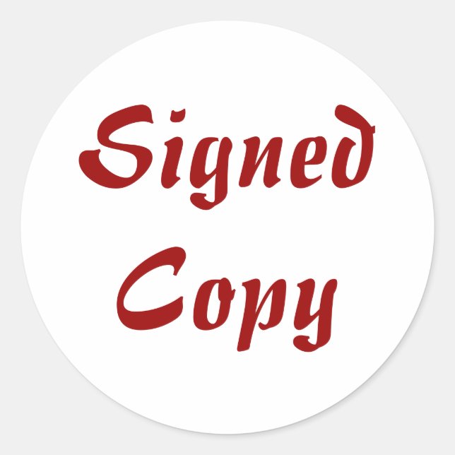 Signed Copy - Round Stickers (#53) (Front)