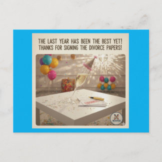 Signed (F) Holiday Postcard