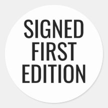 SIGNED FIRST EDITION stickers for autographed book
