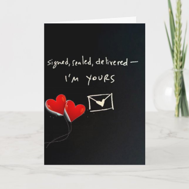 *SIGNED SEALED DELIVERED I'M YOURS* GET MISTLETOE CARD (Front)